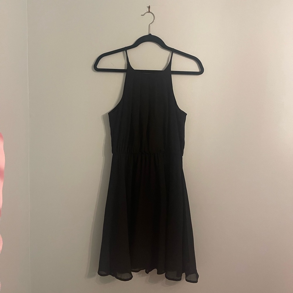 Women’s Blue Rain Black Mini Dress